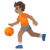 ⛹🏽 person bouncing ball: medium skin tone display on Google